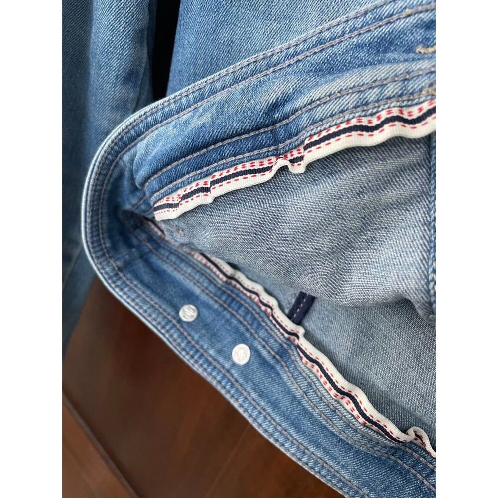 ~ Naf-Naf med jean jacket Vintage Distressed Look Denim, Boho Hippie Core - Picture 3 of 6